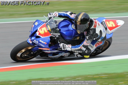 2009-05-09 Monza 3019 Superstock 600 - Free Practice - Marco Bussolotti - Yamaha YZF R6